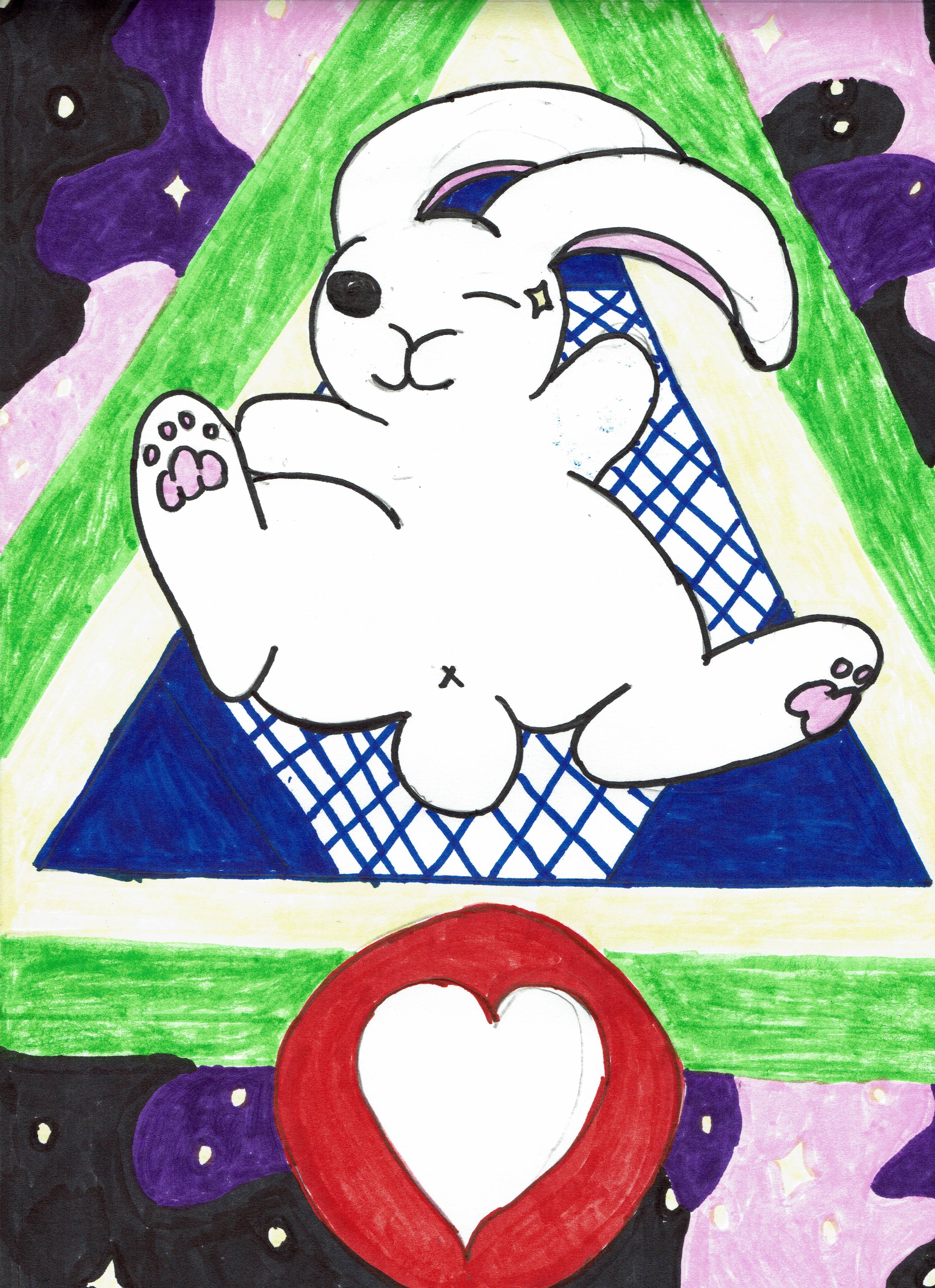 A marker drawing inspired by the music video for Pogo by Area21